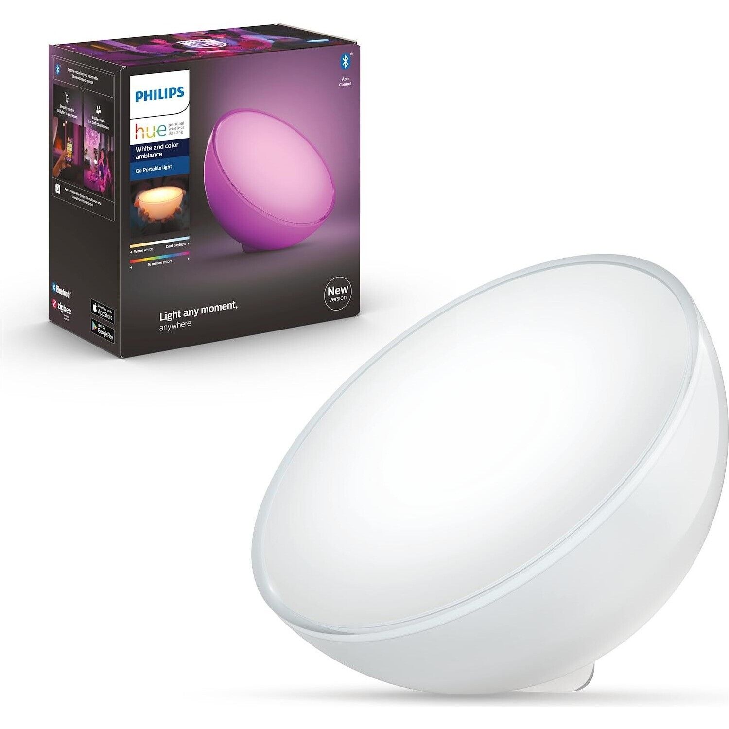 Lampada portatile Hue Philips Go Lamp colorata