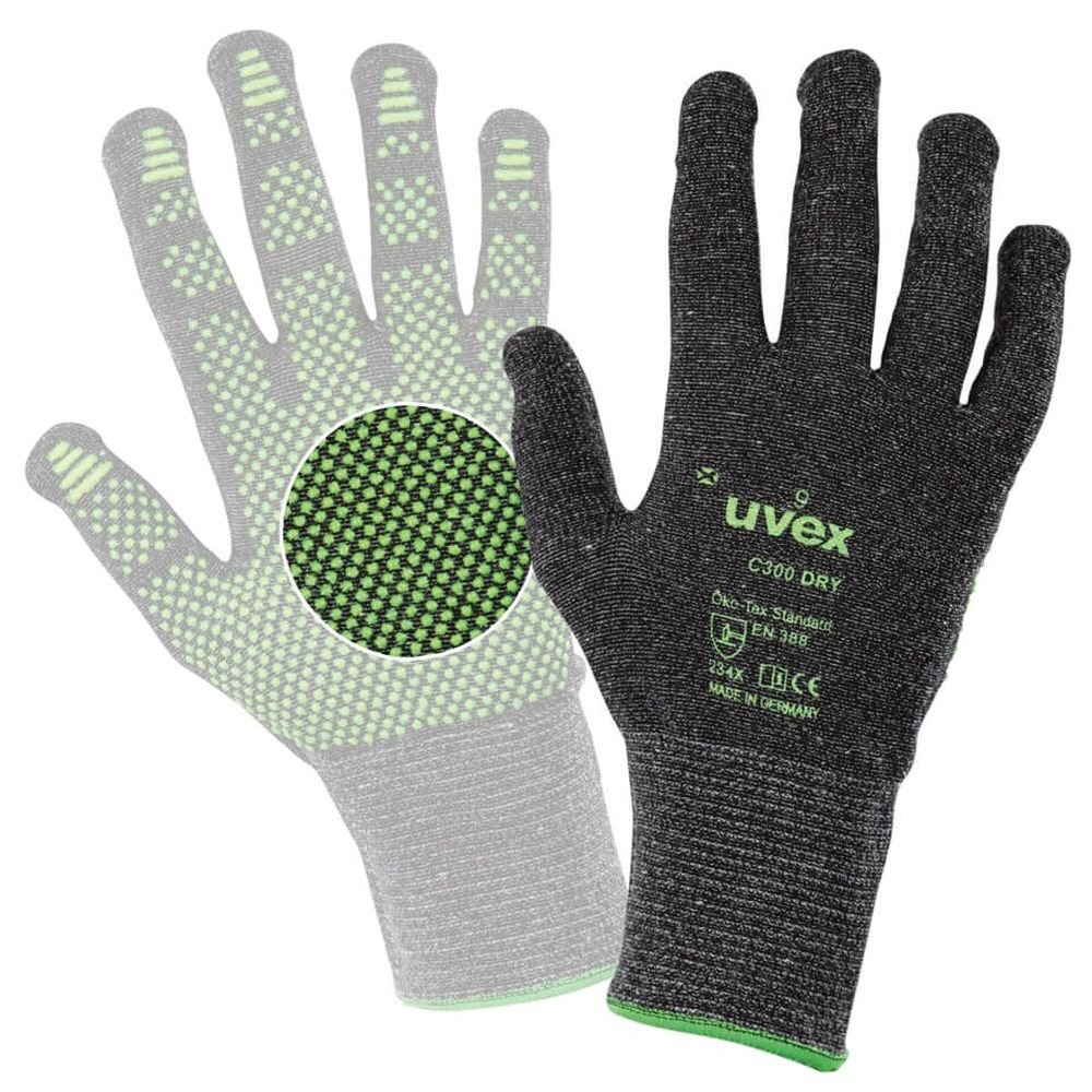 Uvex C300 Dry Arbeitshandschuhe - 1 Paar Schnittschutzhandschuhe - 09/L 09/L