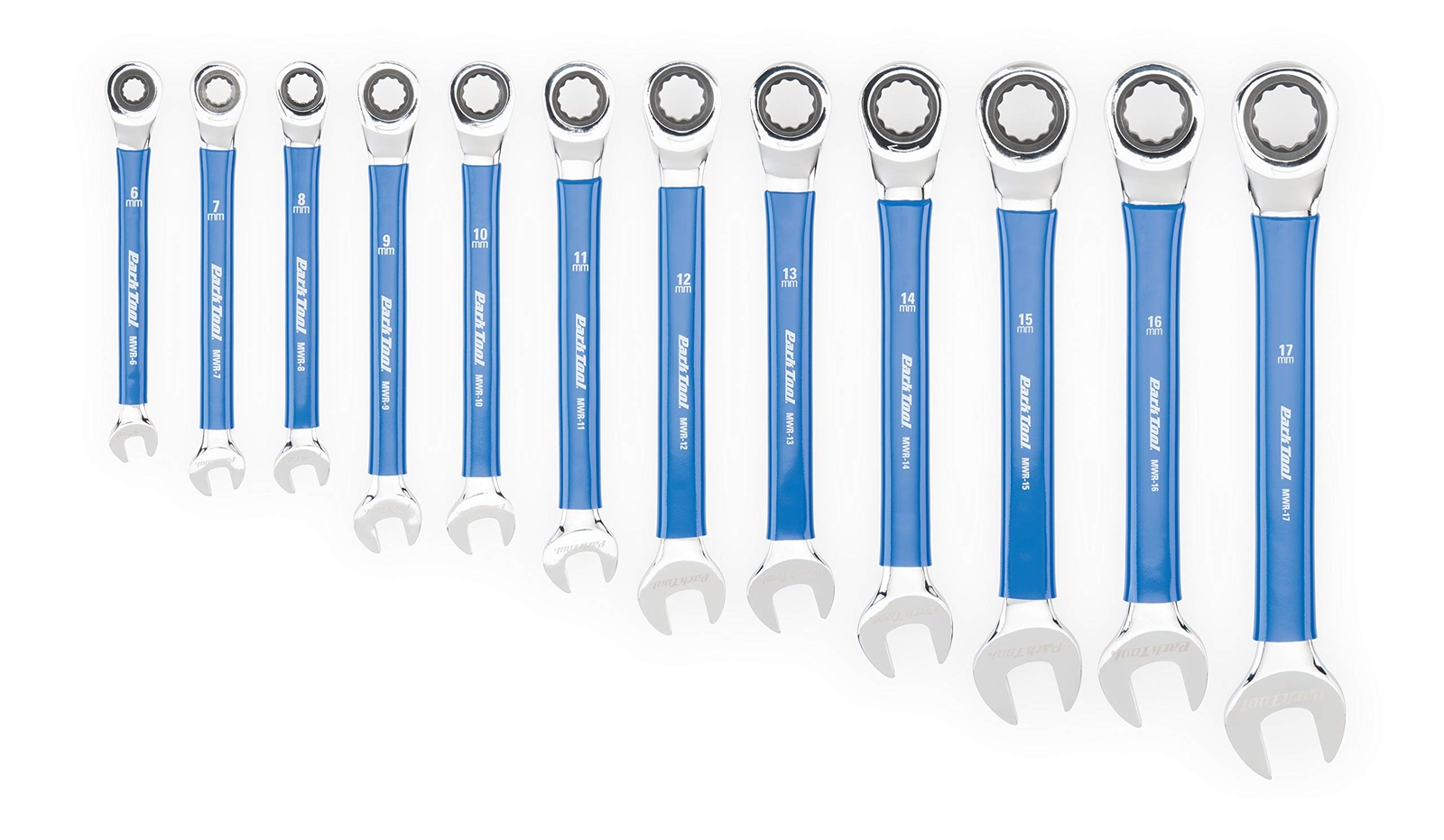 Park Tool MWR-SET - Set di chiavi metriche a cricchetto, 6 mm, 17 mm, blu/argent