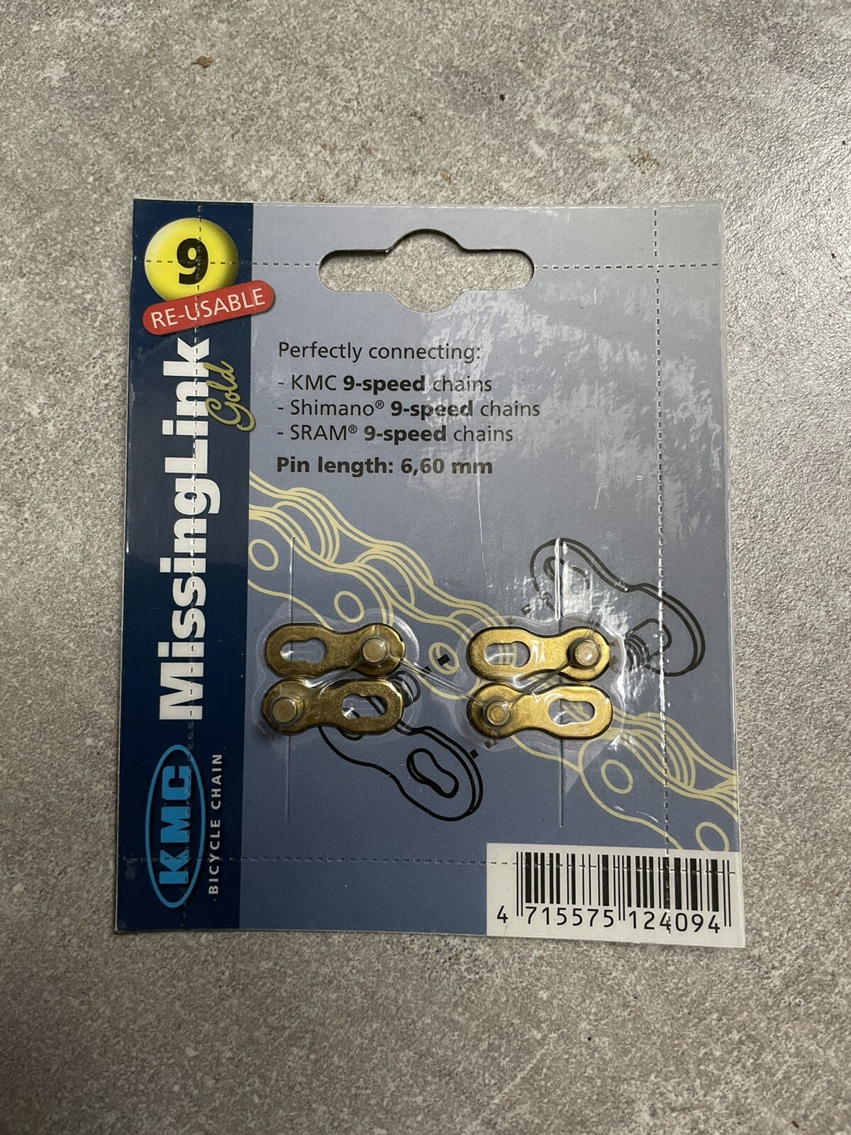 Giunto Falsamaglia Kmc 9V X9 Gold 2 Coppie Kmc Mtb Bici