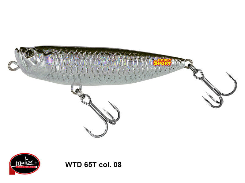 MOLIX WTD 65 FAT RATTLIN TOP WATER 6 GR COL 08 SILVER BAIT MARE LAGO ASPIO