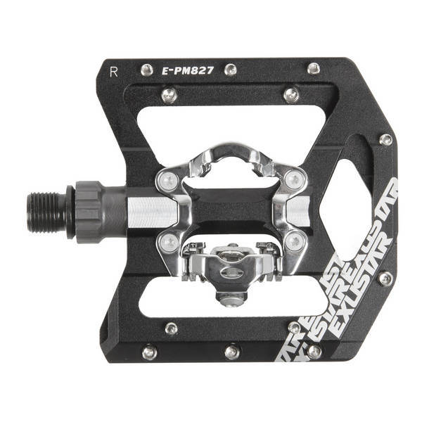 coppia pedali mtb e-pm827 dual function sdp / flat nero 305901060 EXUSTAR pedali