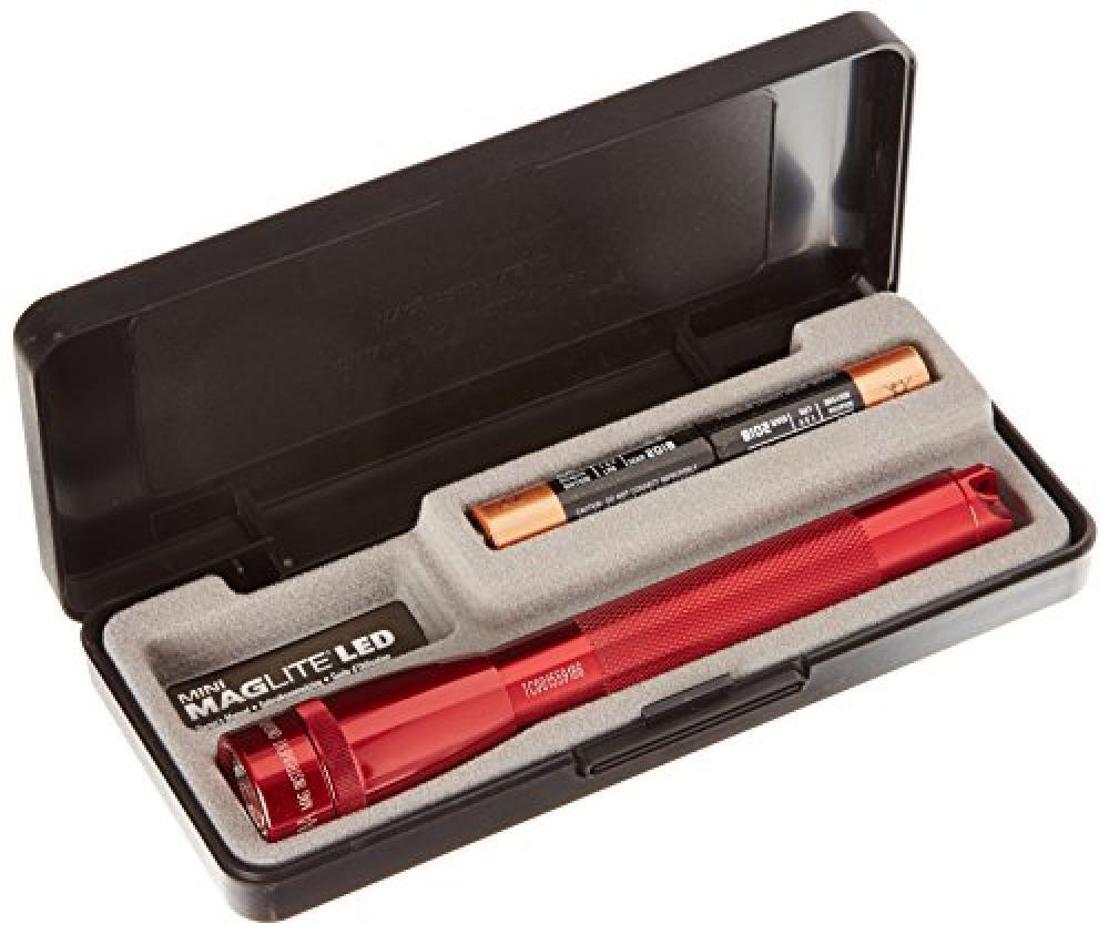 (TG. NA) MAGLITE - Torcia a LED con Custodia, Funzionamento Pile AA, Rosso (Ross