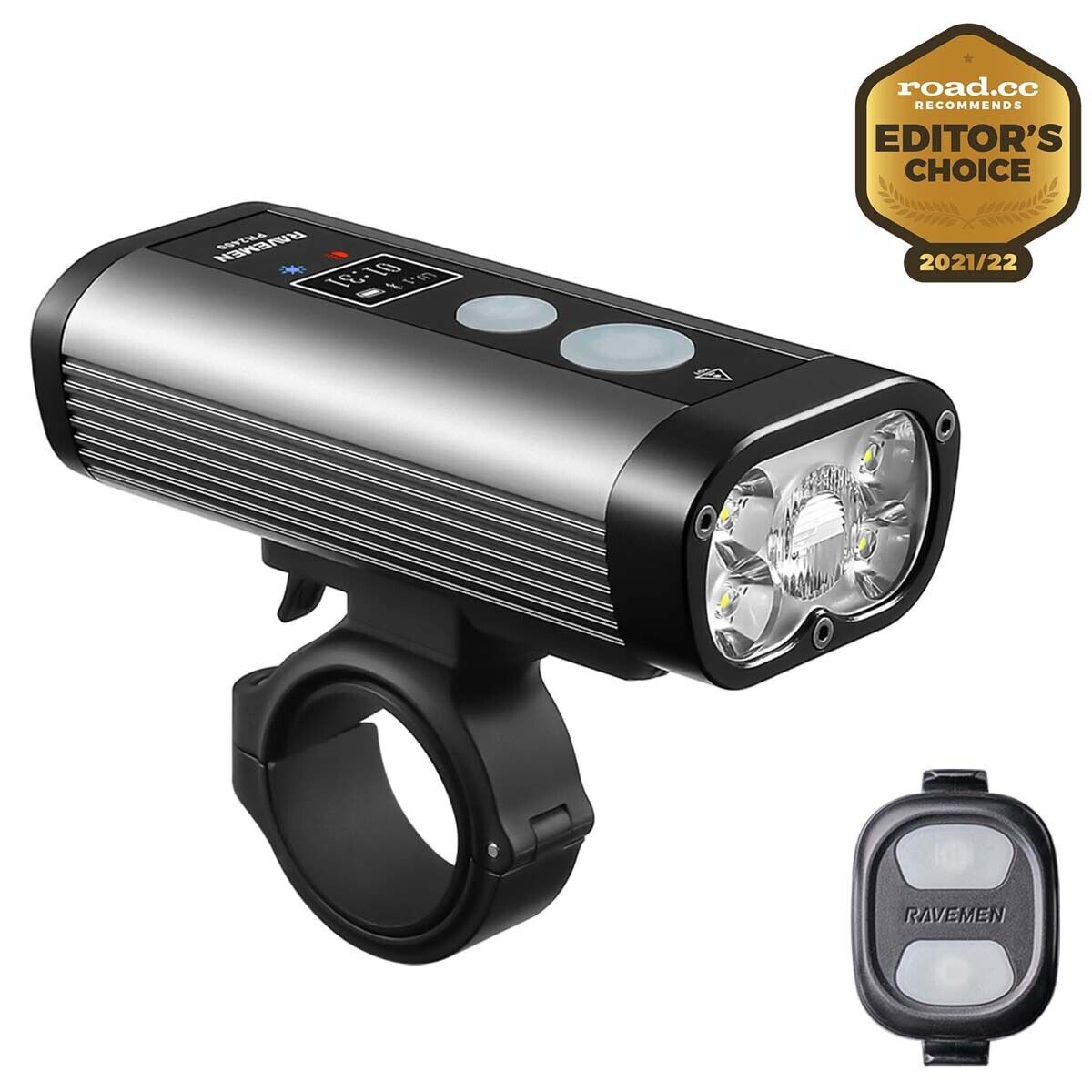 Ravemen PR2400 LED Luce Anteriore Bici Faro Bicicletta Fanale USB Ricaricabile