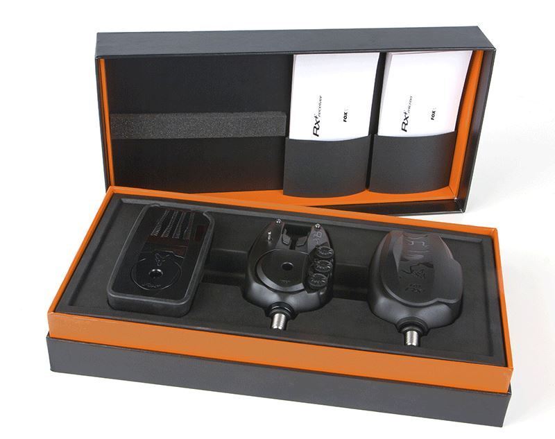 Fox Micron Rx + 2 Asta Presentazione Set / Pesca Carpa Bite Allarmi