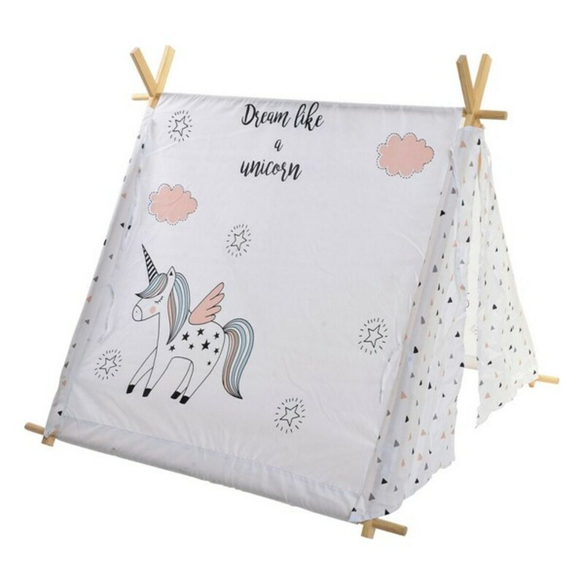Tenda da Campeggio DKD Home Decor Cotone Legno Unicorno [110 x 110 x 106 cm]