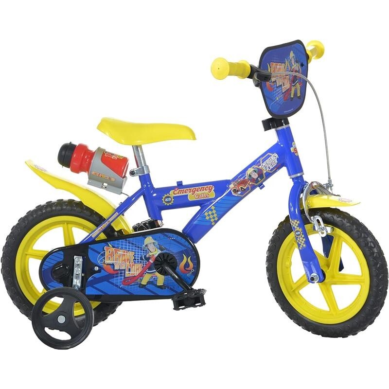 BICICLETTA PER BAMBINO SAM IL POMPIERE DA 12 POLLICI 3-5 ANNI