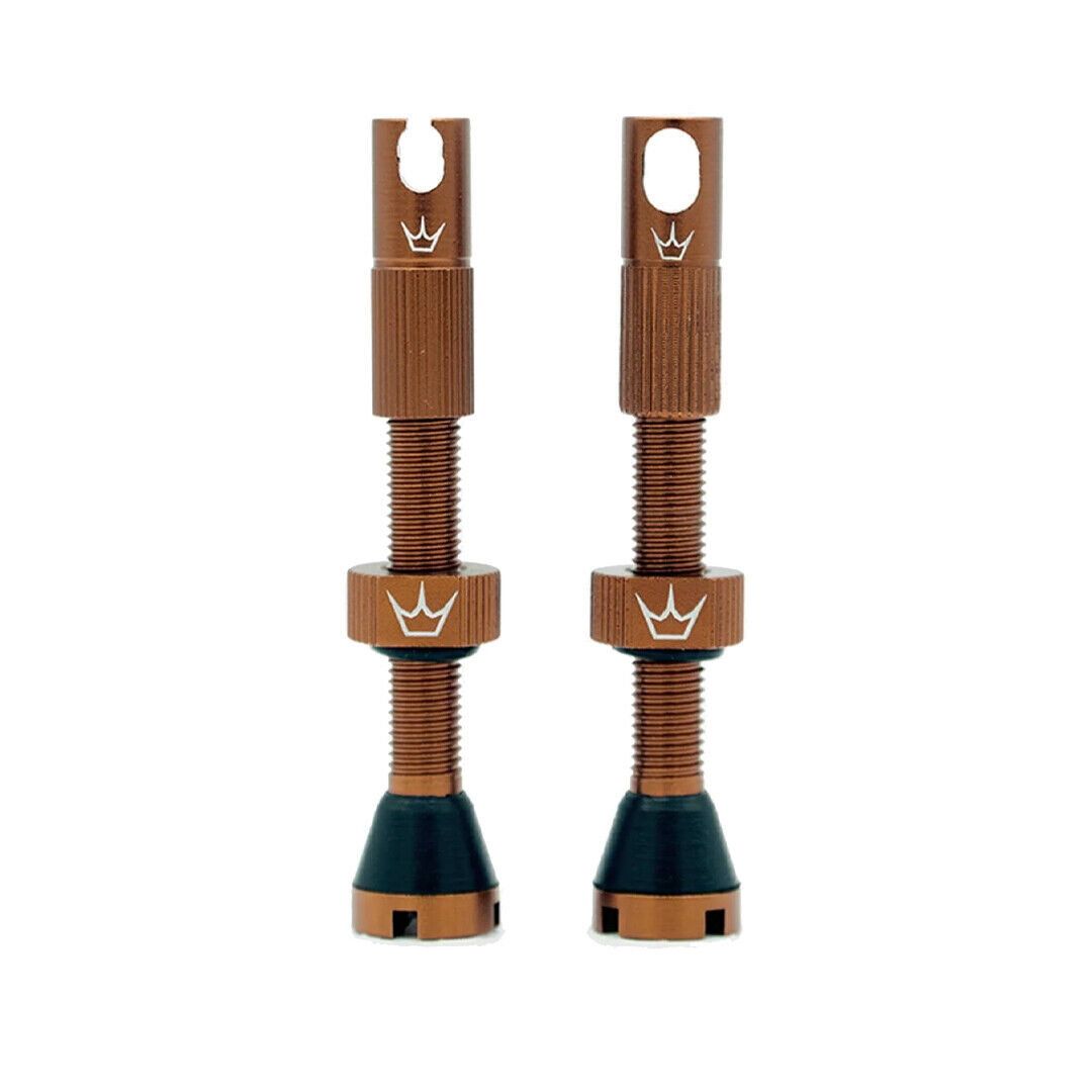 coppia valvole tubeless valves mk2 42mm compatibile con inserti marrone Peatys T