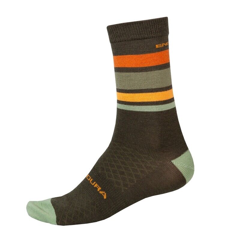 calze baabaa merino stripe verde Endura Endura Abbigliamento