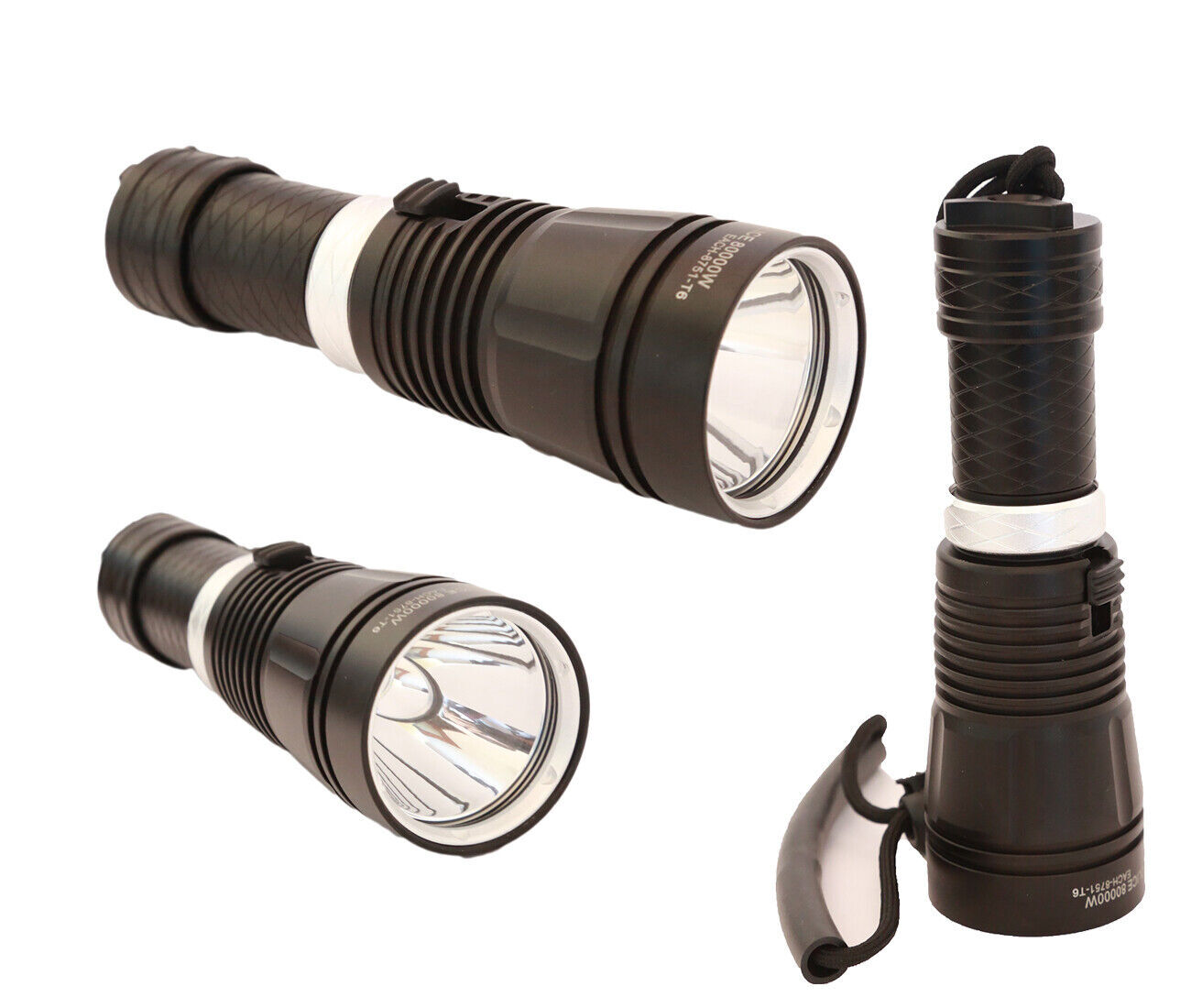 TORCIA LAMPADA SUBACQUEA LED CREE T6 RICARICABILE IMMERSIONE BL-8751