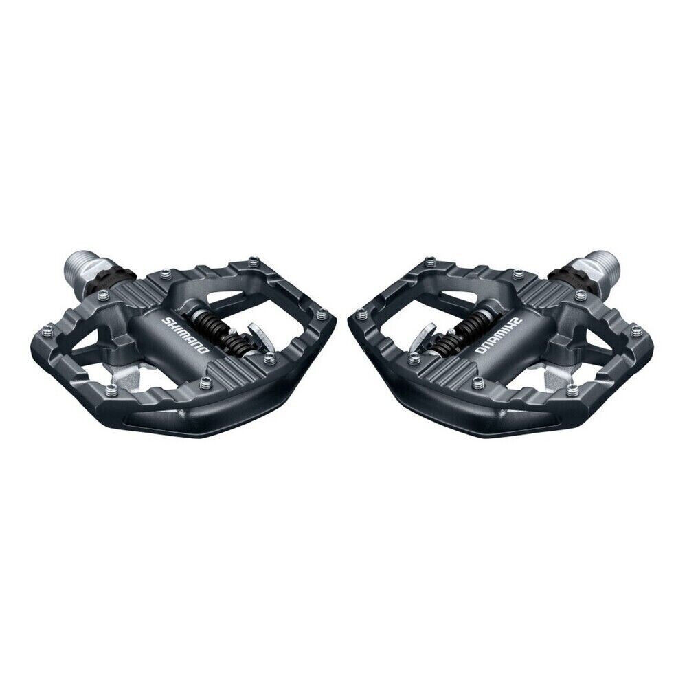 SHIMANO pedali mtb dual eh500 con attacco spd - flat SHIMANO pedali bici mtb