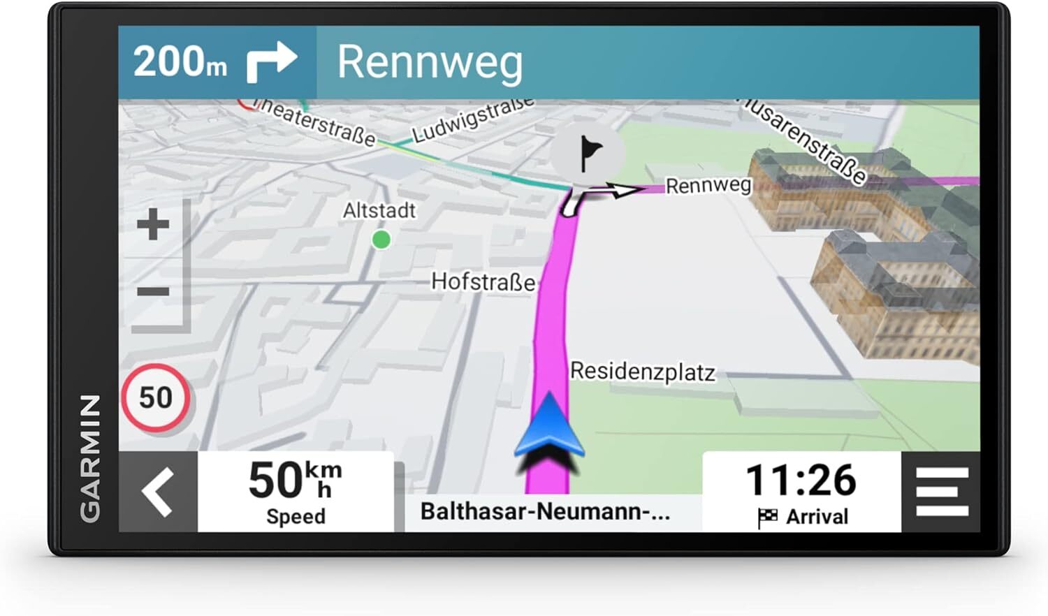 11024902 Garmin DriveSmart 76MT-S, Navigatore GPS per auto, Mappa Europa, Touchs