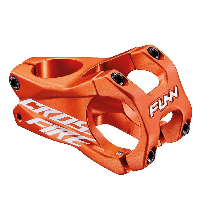 attacco manubrio crossfire 31,8mm x 50mm alluminio arancio Funn Bici Scatto fiss