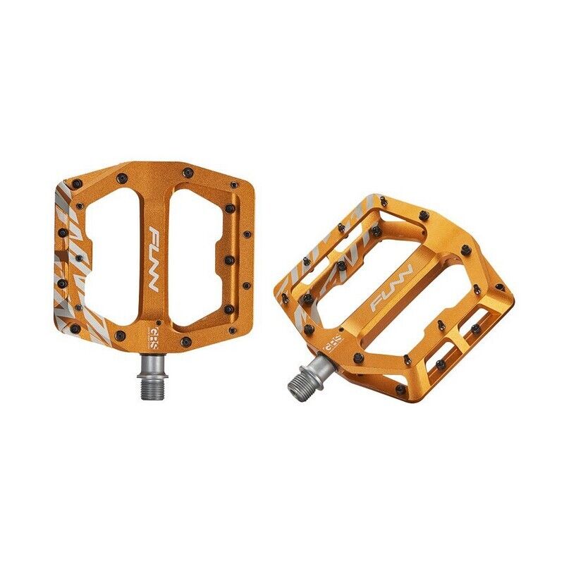 coppia pedali flat funndamental in alluminio gsr arancio 305900935 Funn flat bic