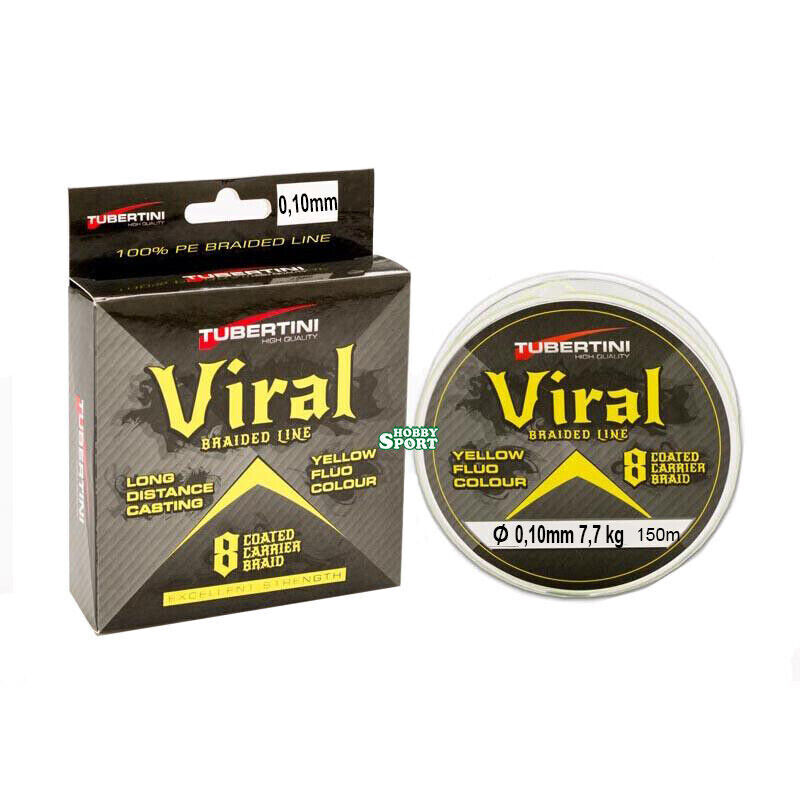 VIRAL BRAID LINE 0,10 MM 8 FILI TRECCIATO 150 MT TUBERTINI AREA TROUT SPINNING
