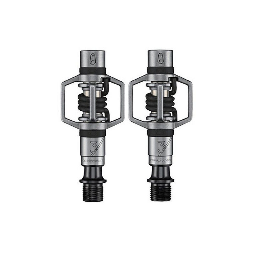 coppia pedali eggbeater 3 silver - nero Crank Brothers pedali bici mtb