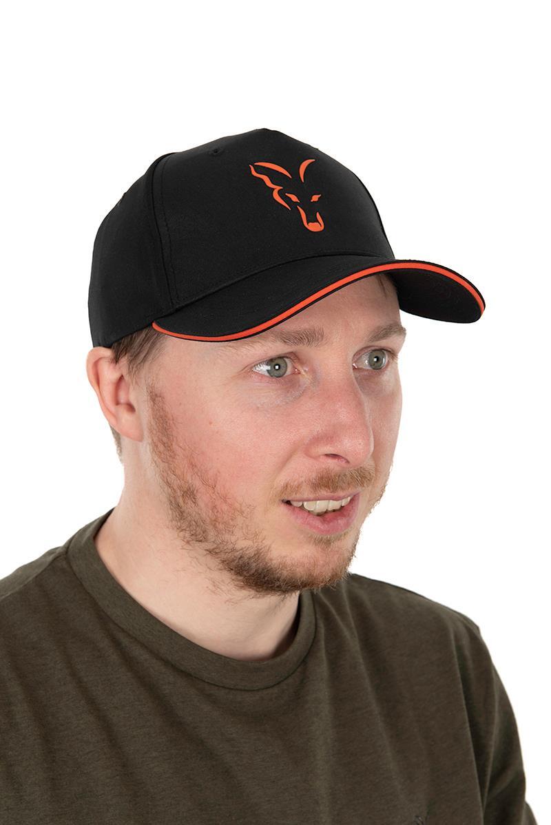 Fox Collezione Baseball Cappello Nero e Arancione / Pesca Carpa