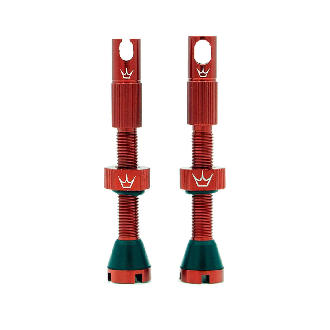 coppia valvole tubeless valves mk2 42mm compatibile con inserti rosso Peatys Tub
