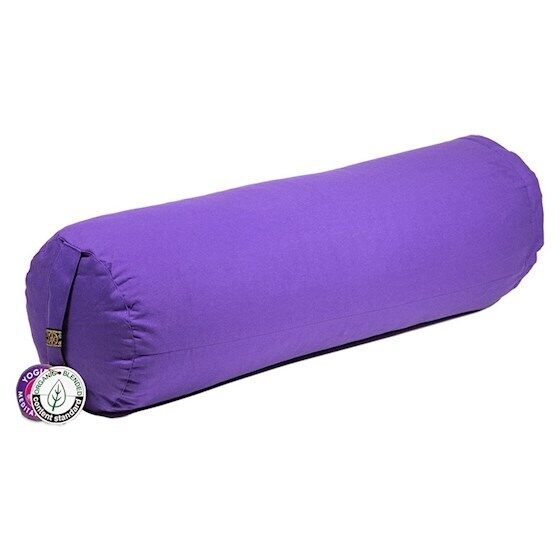 Bolster Yoga VIOLA Cuscino Cilindrico Meditazione Supporto Schiena Relax Purple