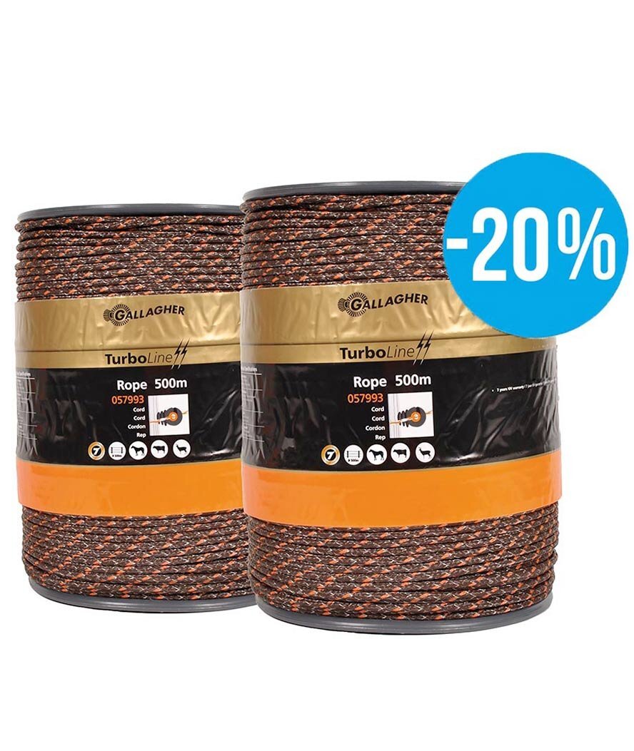 OFFERTA SPECIALE Duopack Corda TurboLine terra 2x500m Gallagher