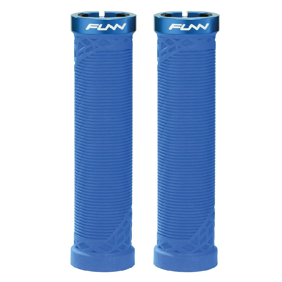 manopole hilt 130mm x 30mm con lock ring blu Funn bici mtb