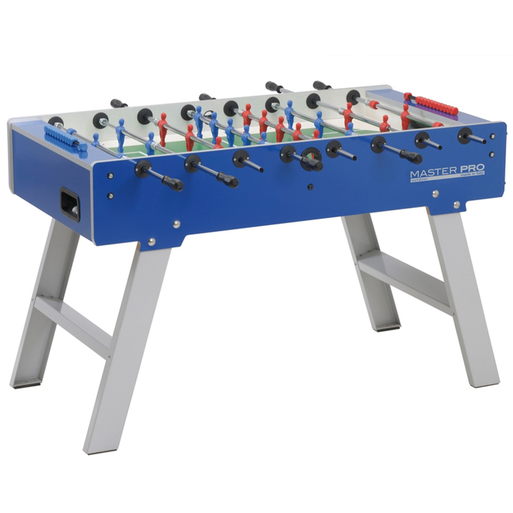Calciobalilla Calcetto Biliardino Master Pro Weatherproof Aste Uscenti Blu Garla