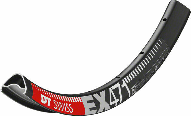 DT Swiss Ex 471 26 Tubeless-Ready Disco Cerchio 32h Nero Include Squorx Nipples