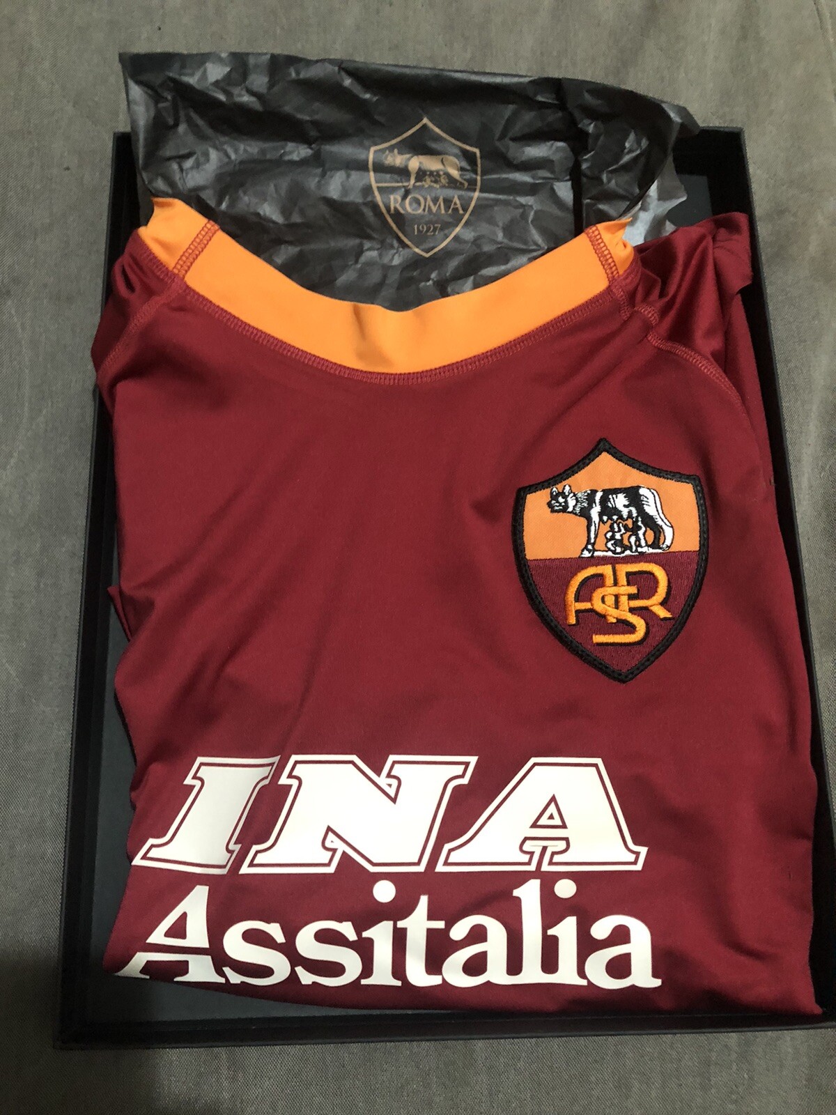 MAGLIA AS ROMA SHIRT JERSEY SCUDETTO 2001 LIMITED EDITION 122/500 + Box Size XL