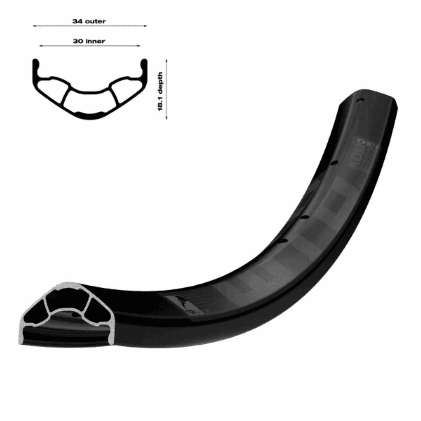 Cerchio kom tough tcs i30 32 fori 27,5" Wtb Bici