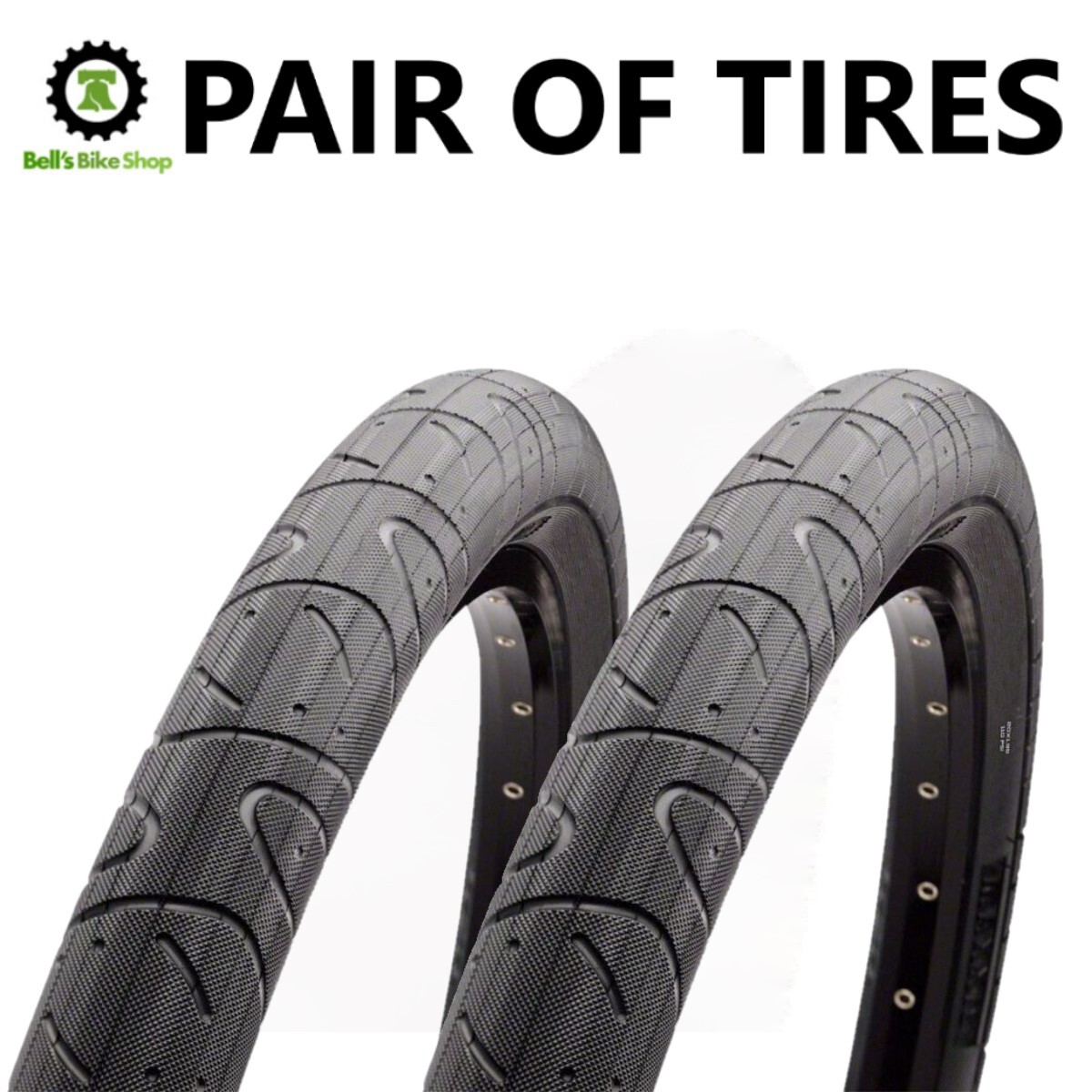 2 Confezione: Maxxis Hookworm Pneumatici 24x2.5 Nero Filo Sc BMX Cruiser 24 "