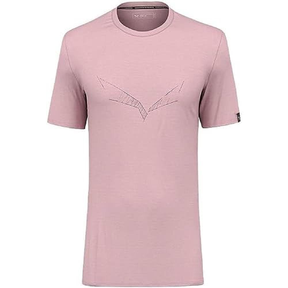 (TG. M) Salewa Puez Eagle Sketch Merino T-Shirt Men, Zephyr Melange, M - NUOVO