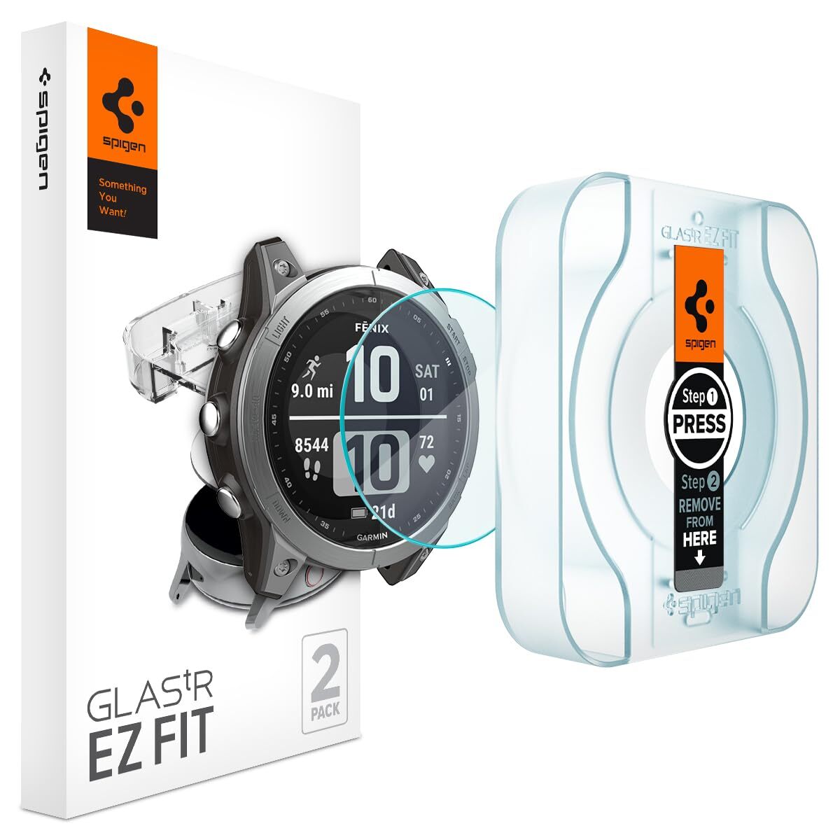 Spigen Glas.tR EZ Fit Vetro Temperato compatibile con Garmin fēnix 7 fēnix 7 ...