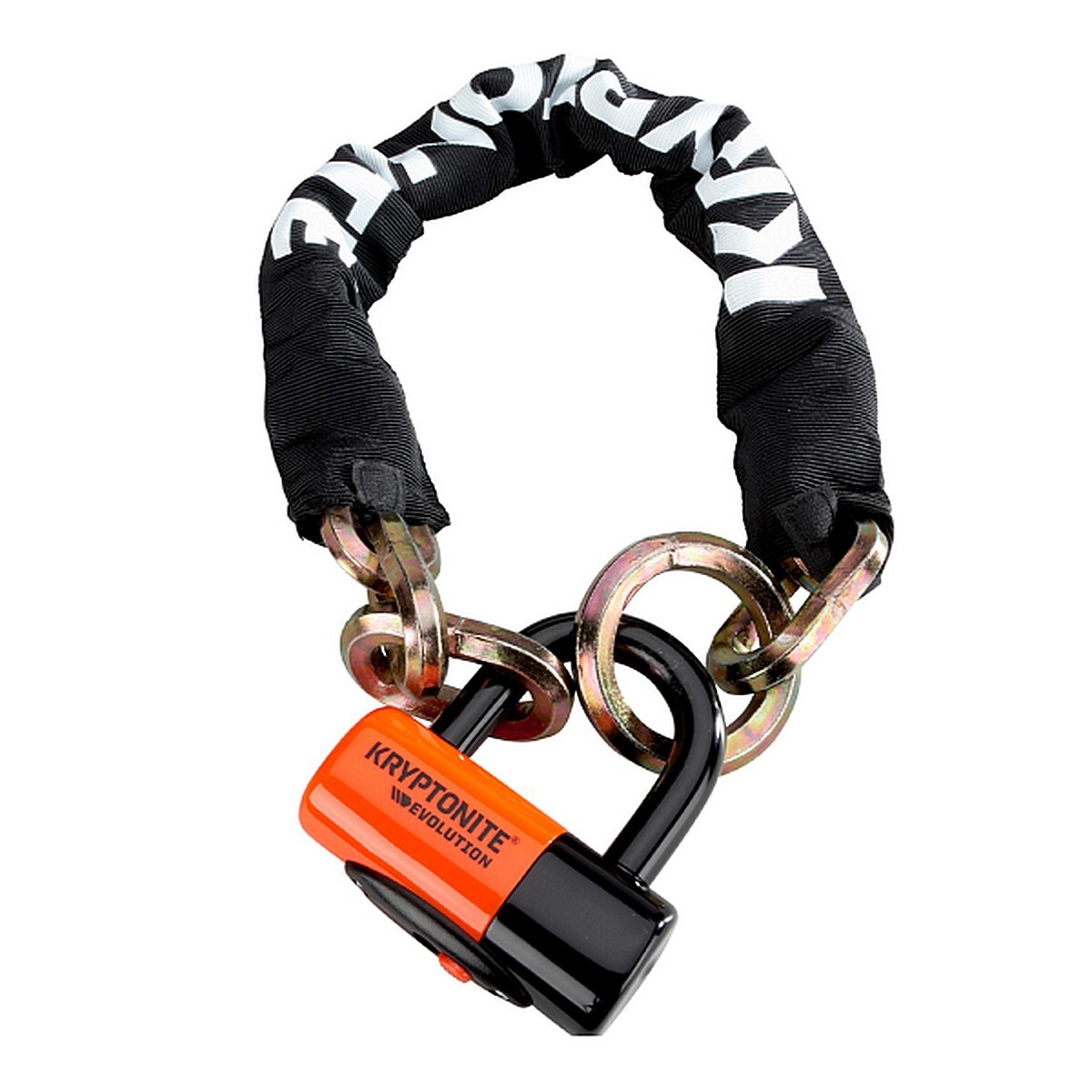Catena new york noose 1275 e lucchetto evolution series 4 - nero arancio Bici