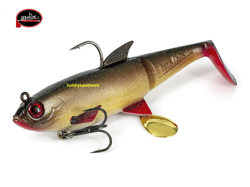 MOLIX  SHAD 100 COLORE 503 RUDD SWIMBAIT 24 GR SINKING  SPINNING LUCCIO