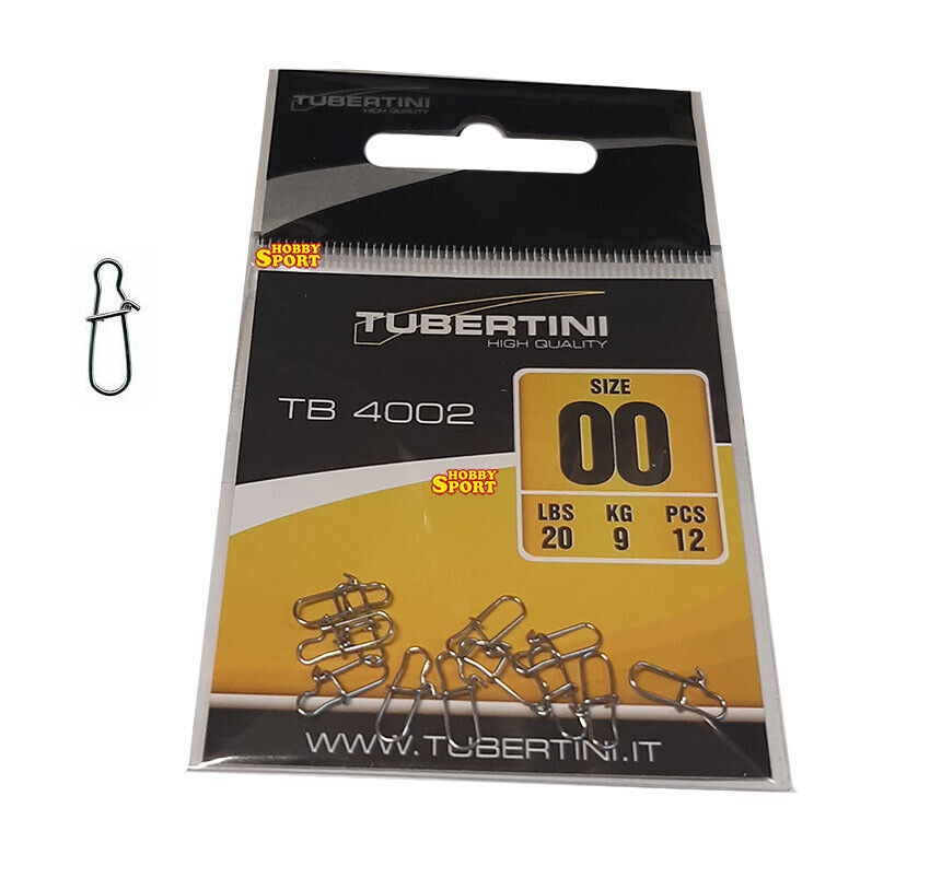 2 BUSTE TB4002 TUBERTINI SUPER SNAP SIZE 00 MOSCHETTONE ULTRA LIGHT SPINNING 9K