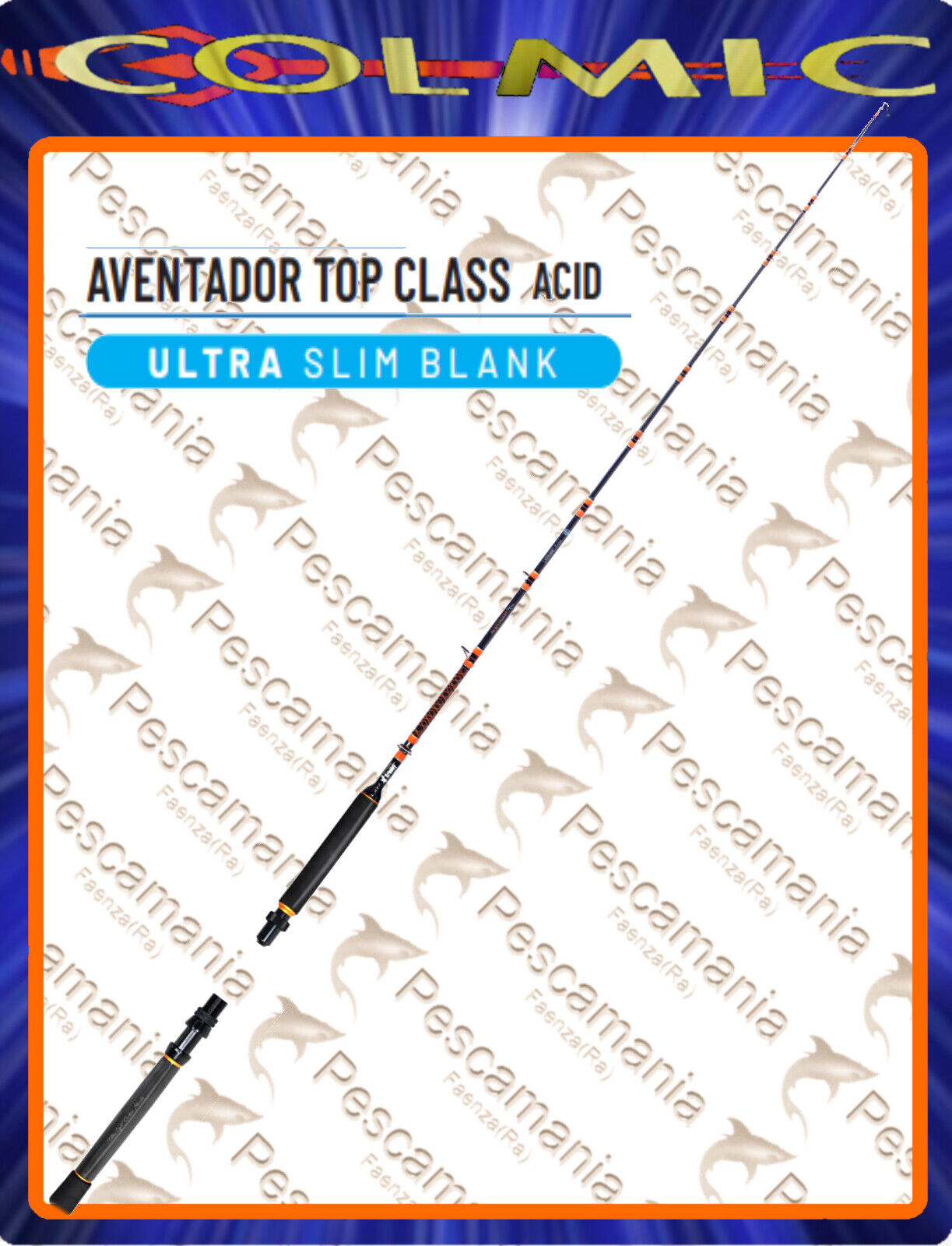Canna traina colmic AVENTADOR TOP CLASS ACID 7'2" 30 lbs traina costiera