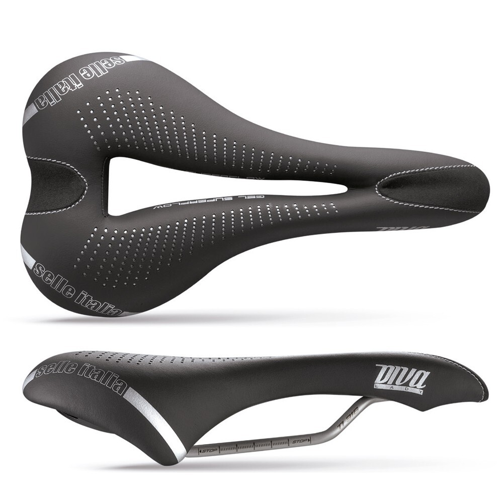 Sella donna Selle Italia Granturismo DIVA Gel Superflow S3 nero