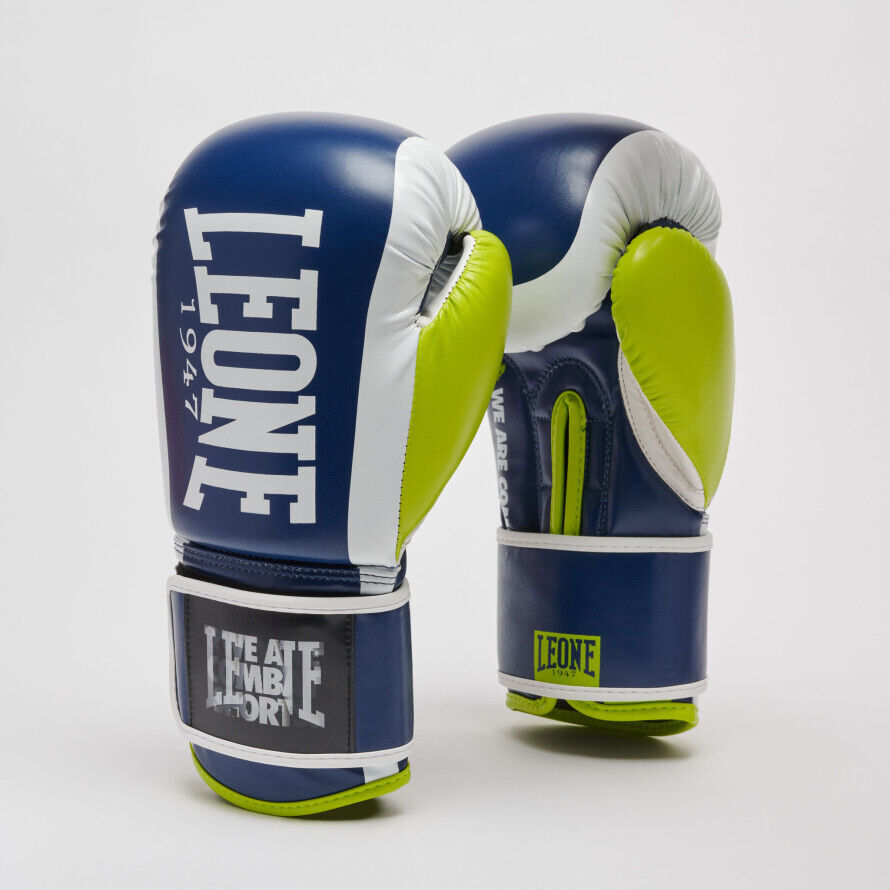 Leone 1947 Guanti Boxe Unisex Logo Wacs, Sport da Ring -  /10OZ BLUBIGIA (Blue/B