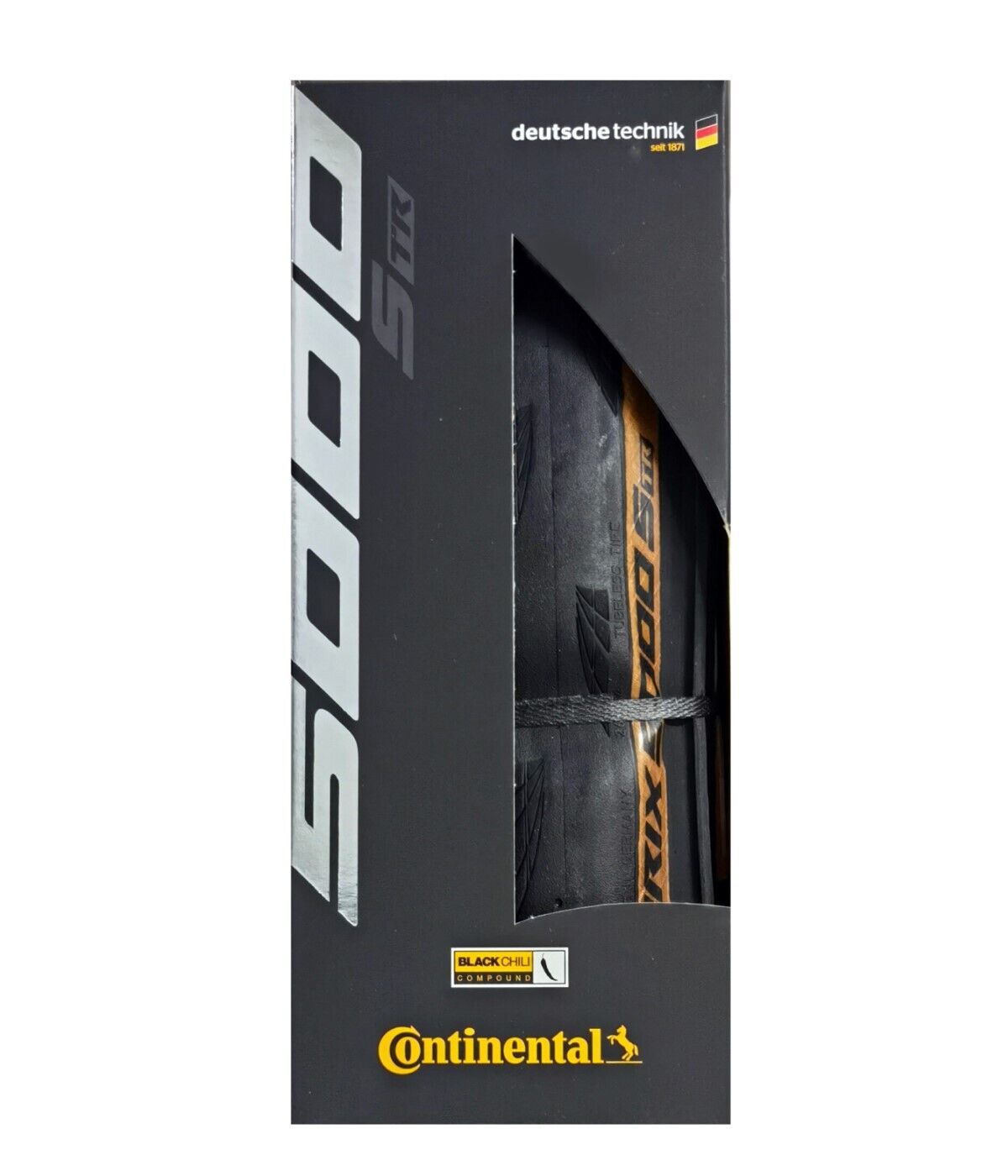 Continental Grand Prix 5000 S Tr Pneumatici 700x32c Nero/Caffè Piegato Tubeless