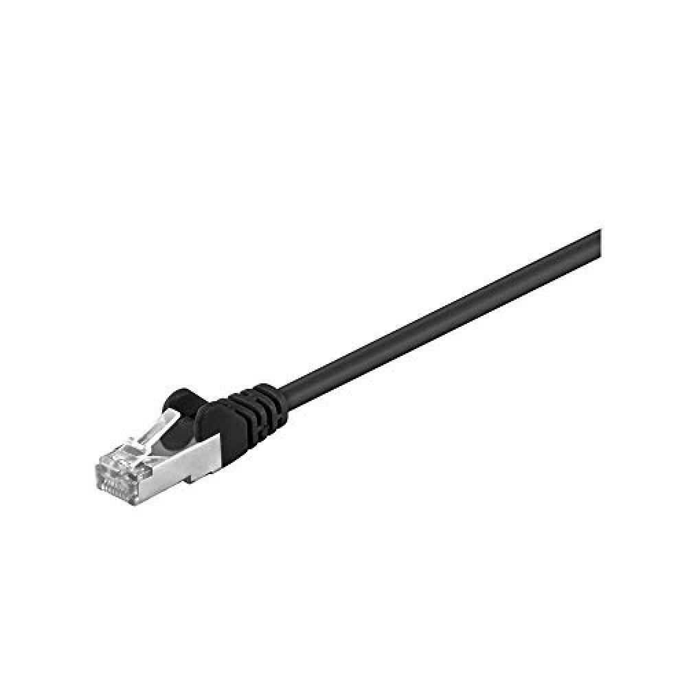 Goobay 68663 CAT 5e Cavo Patch, Rete F/UTP, Nero, 50m Length - NUOVO
