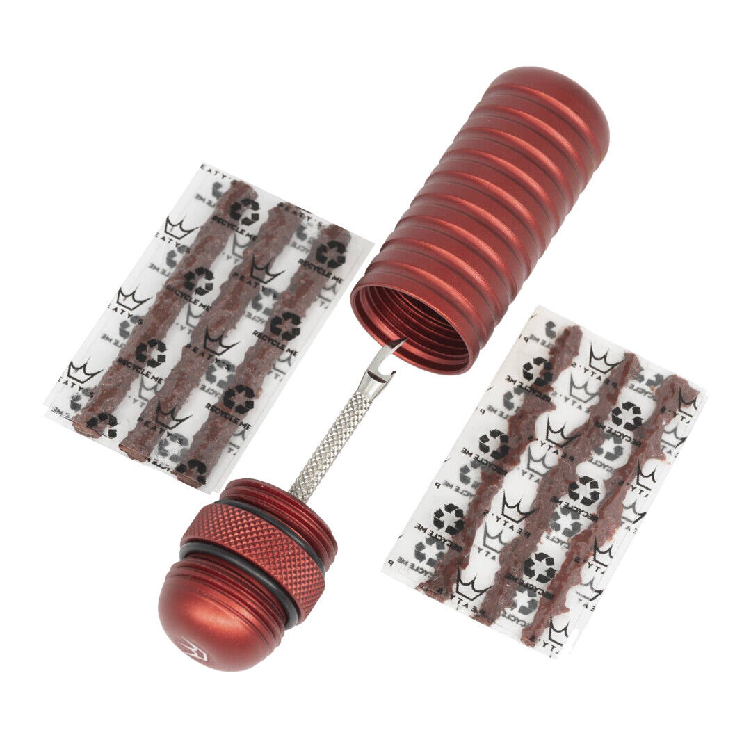 kit riparazione tubeless puncture plugger kit holeshot rosso Peatys kit foratura
