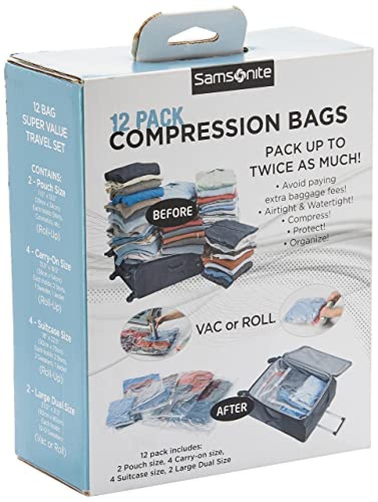 (TG. 12-Piece Kit (2-Pouch/4-Carry-On/4-Large/2-X-Large) Samsonite Sacchetti di