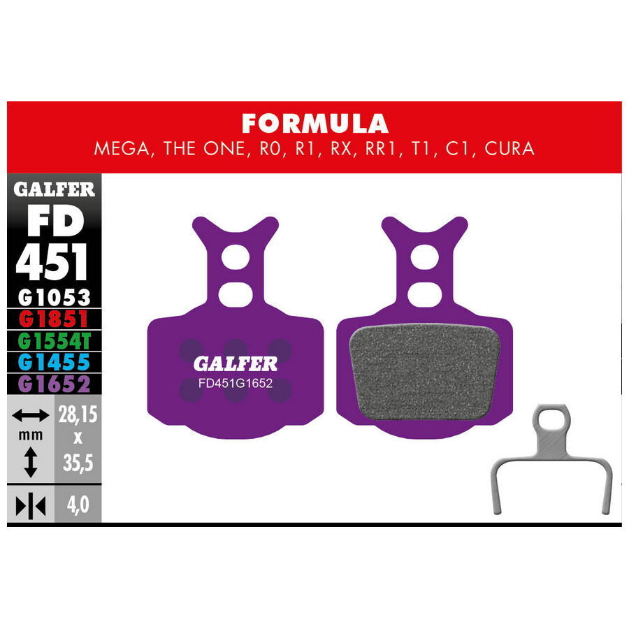 pastiglie mescola viola e-bike freni formula r - mega - the one - r1 - rx - cura