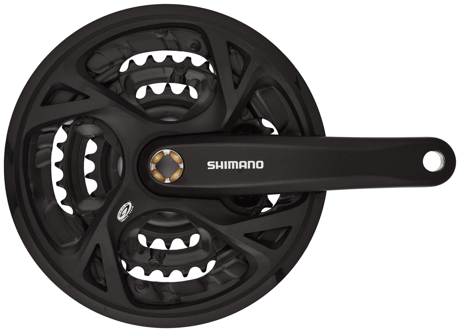 Shimano FC-M371 chainset with chainguard, square taper, 48 / 36 / 26T, 170 mm, b