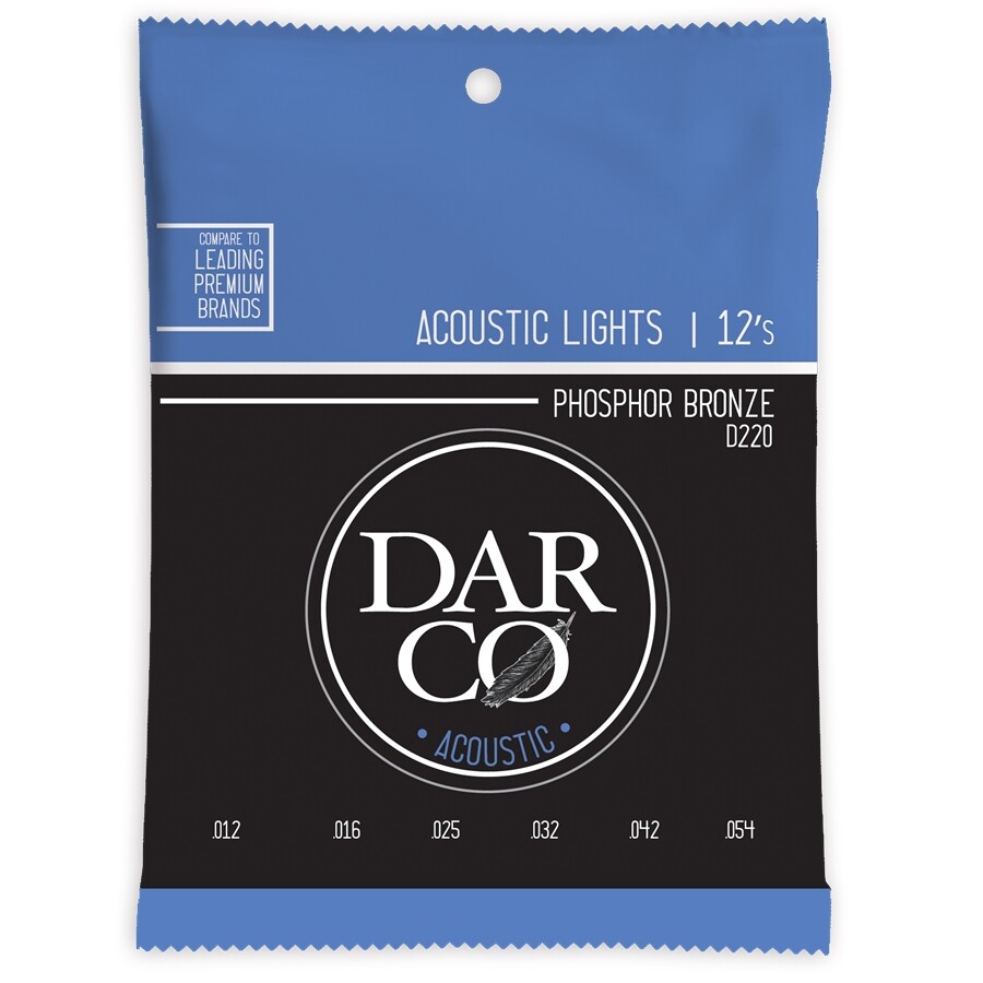 MARTIN D220 DARCO ACOUSTIC LIGHT PHOSPHOR BRONZE 12-54 MUTE PER CHITARRA ELETTRI