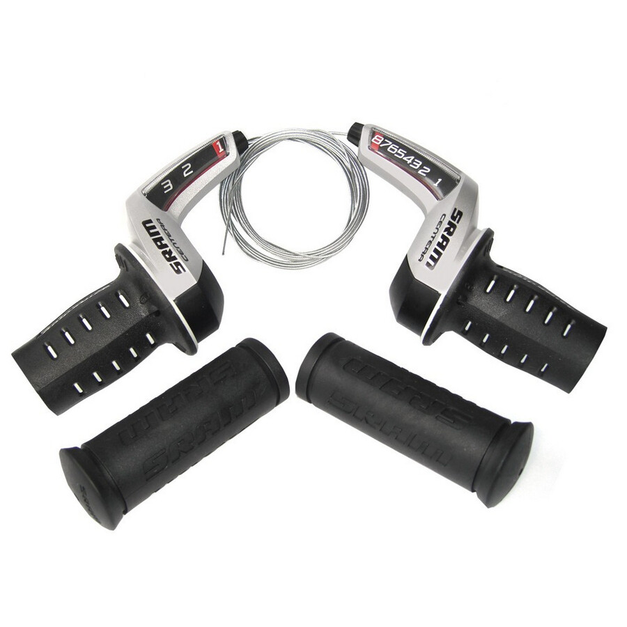 coppia comandi cambio rotante grip shift centera 3x8v compatibile shimano 213781