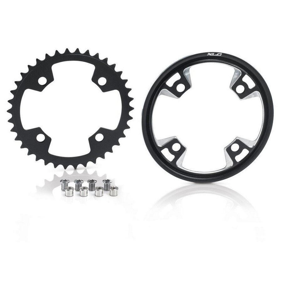 corona 46d per sistemi bosch cr-e02 nero/argento XLC Guarnitura