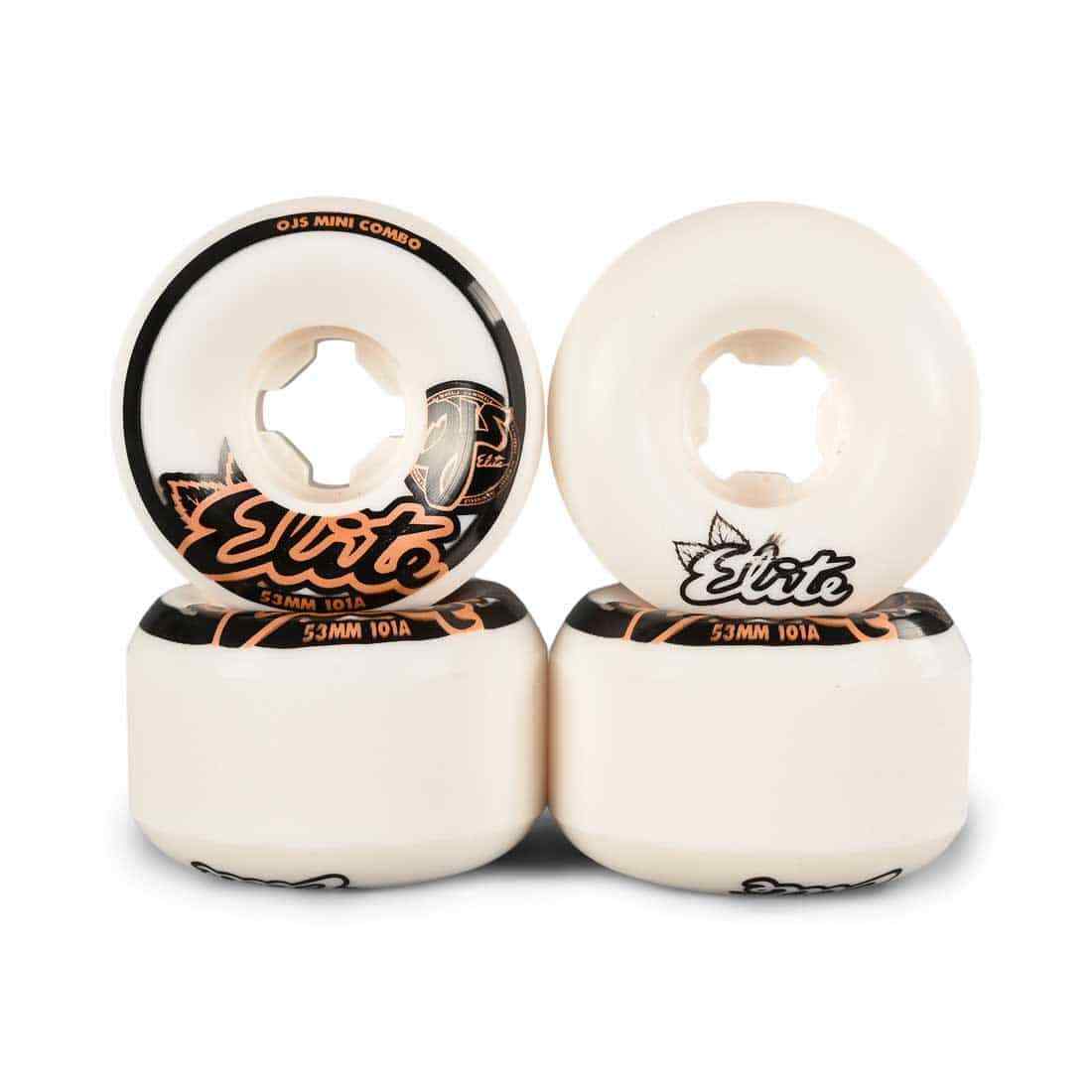 Oj Elite Mini Combo 101a 53mm Skateboard Ruote - Bianco