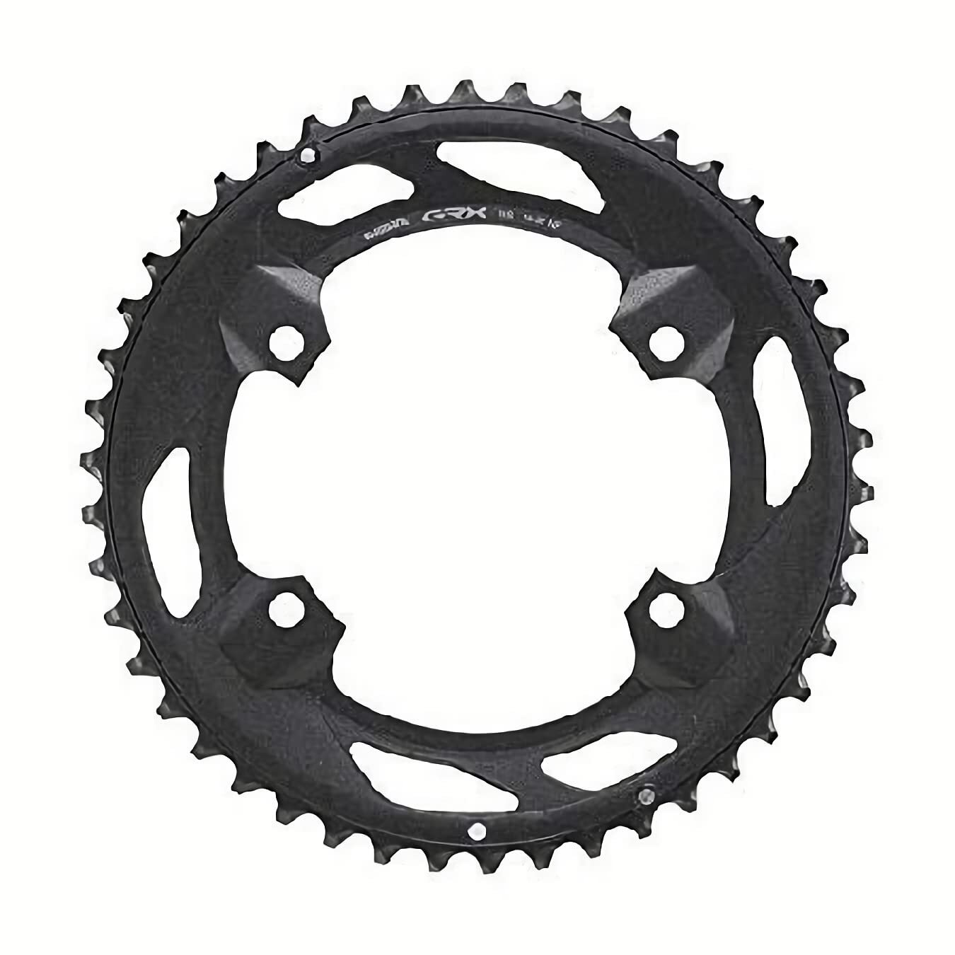 SHIMANO 46 Teeth, FC-RX600 GRX 2x10S Chainring x 110mm Black Unisex Adulto, Nero