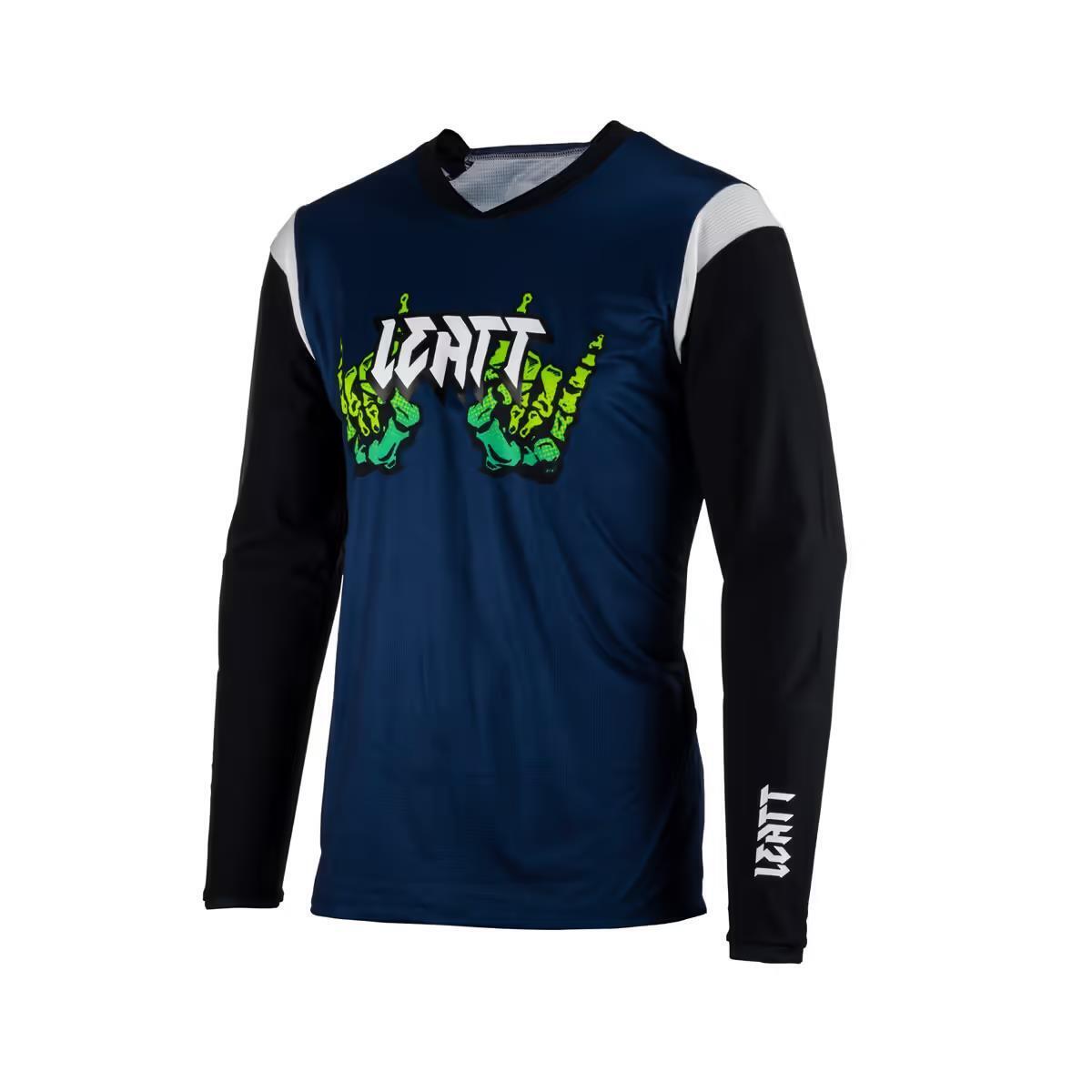 maglia maniche lunghe mtb gravity 3.0 zombie blu/nero LEATT ciclismo